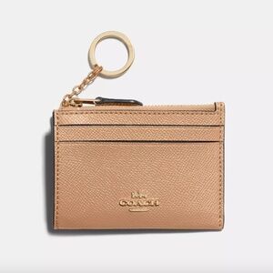 Coach Mini Skinny Id Case in Taupe/Gold